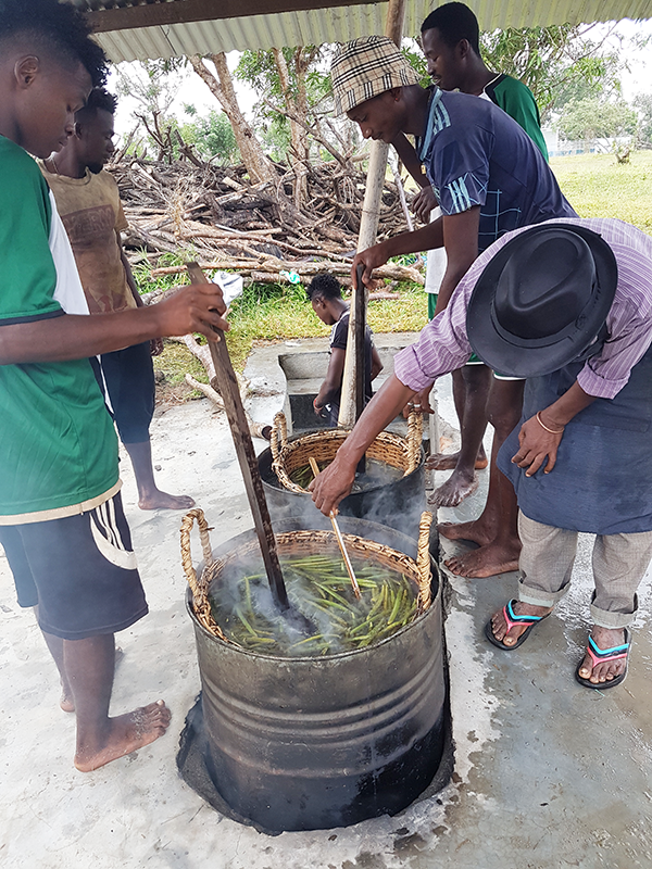 Echaudage des Vanilles LAVANY Bourbon de Madagascar