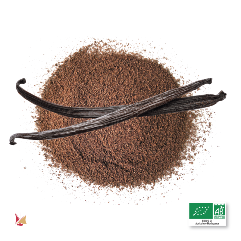 LAVANY Vanilla Powder from Bourbon pods from Madagascar Organic Farming