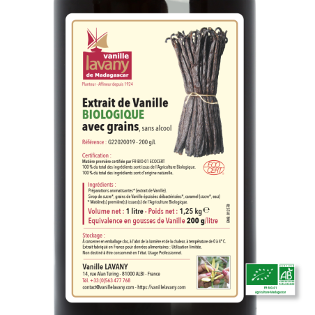 ORGANIC Vanilla Extract 200