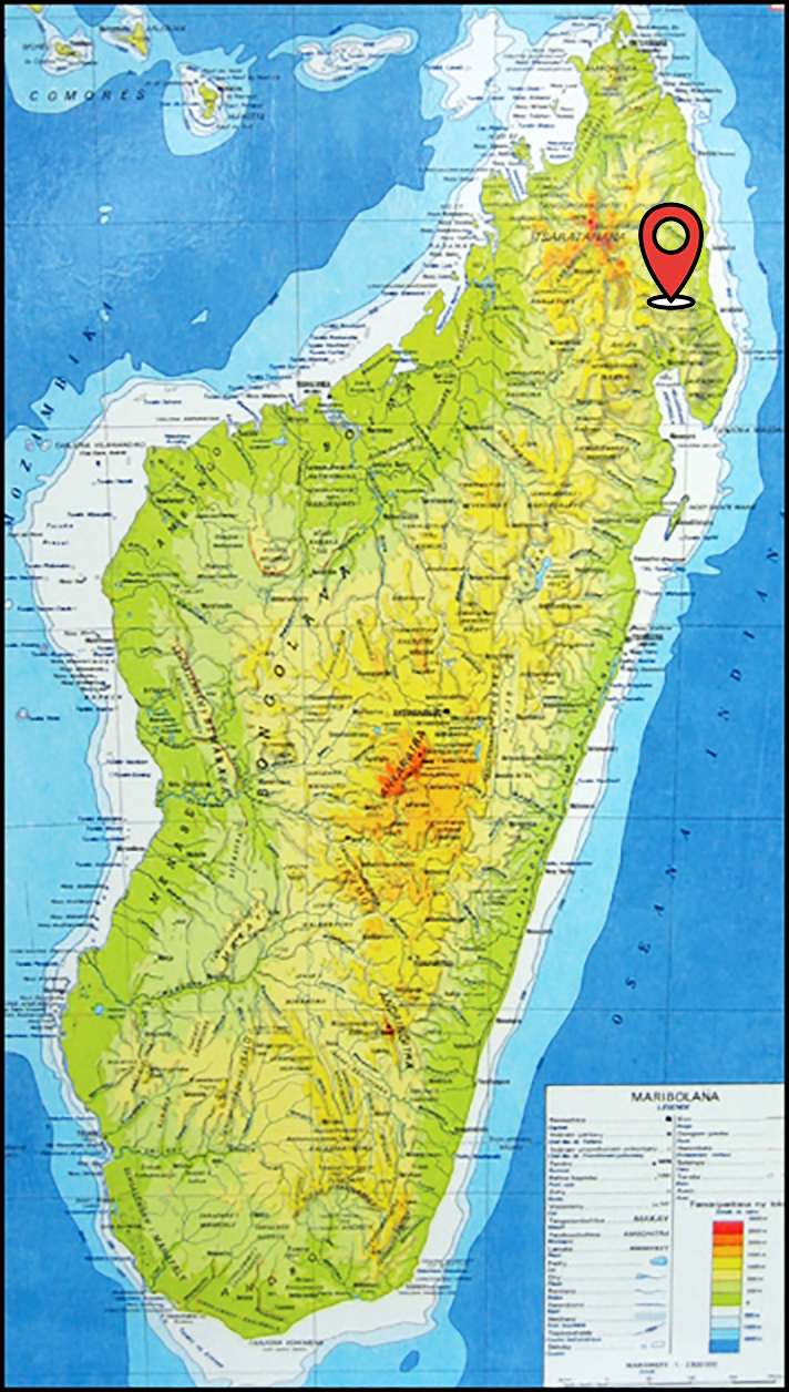 Mappa di Madagascar